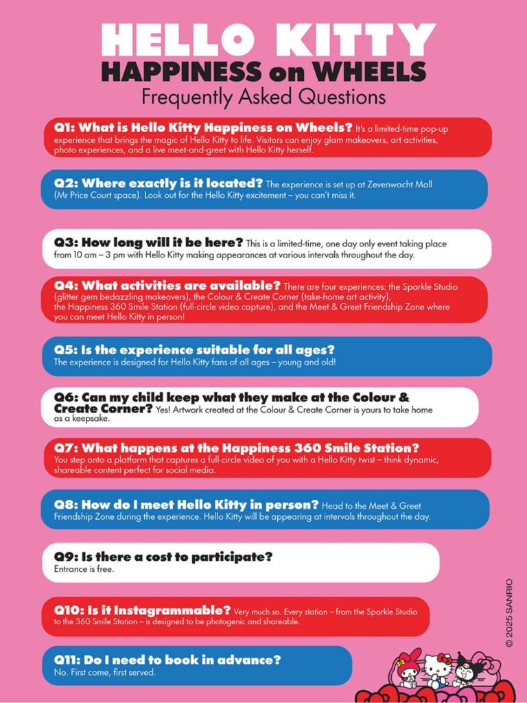 Hello Kitty Event FAQs
